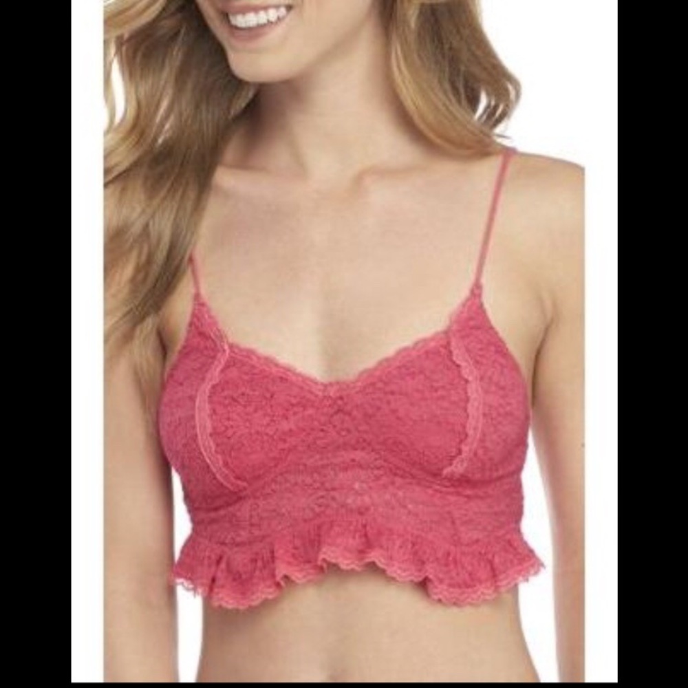 Free People Fleur de Lys Bralette Pink XS